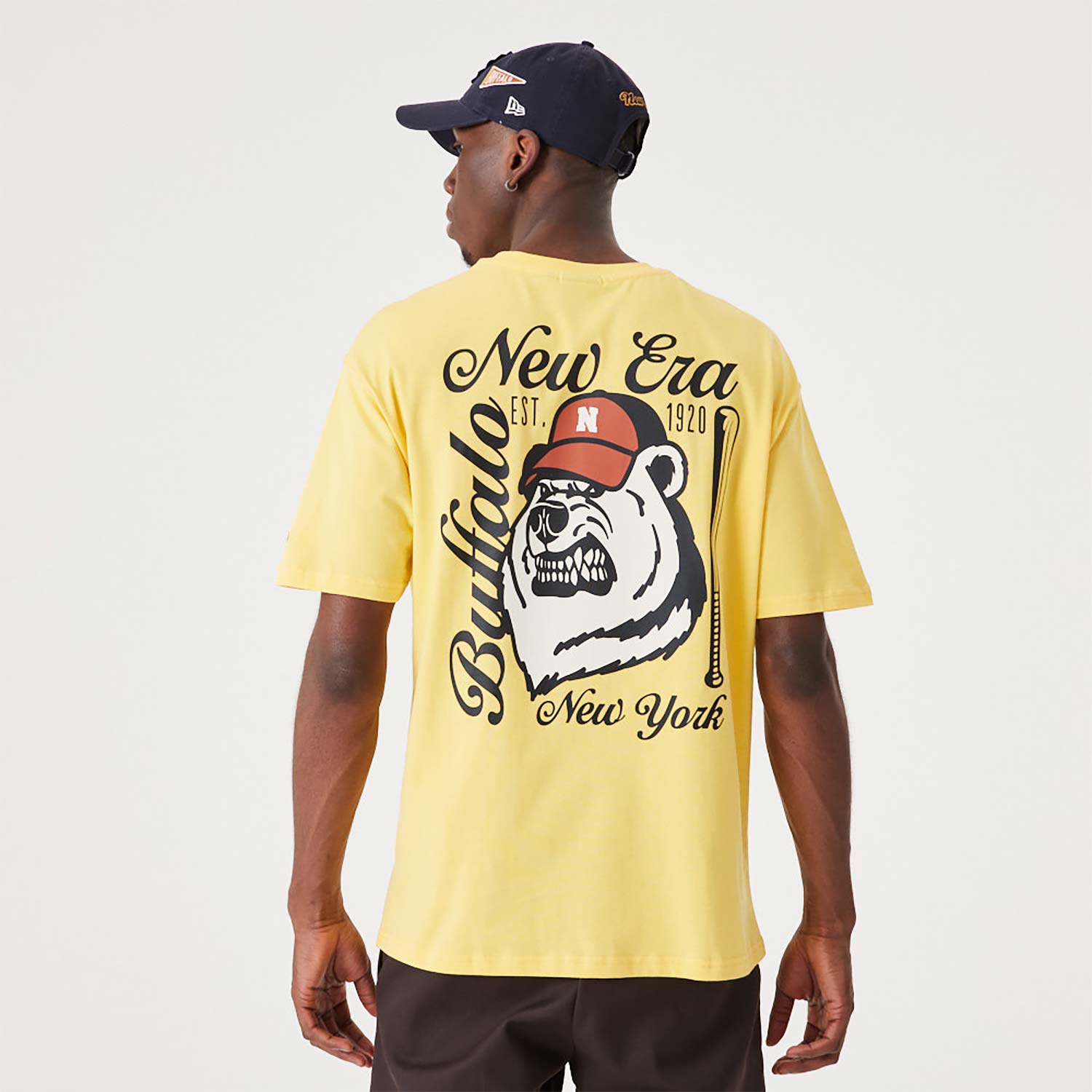 T-shirt Oversize New Era Heritage Bear Graphic Jaune