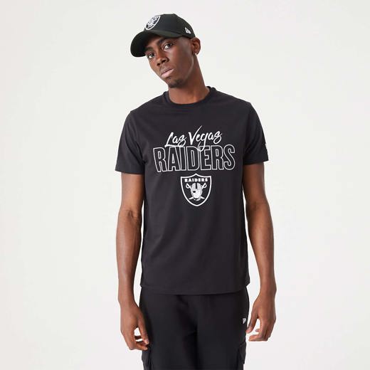 Schwarzes Las Vegas Raiders NFL Script T-Shirt