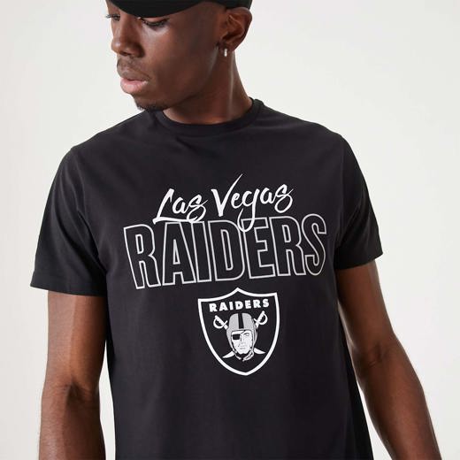 Schwarzes Las Vegas Raiders NFL Script T-Shirt