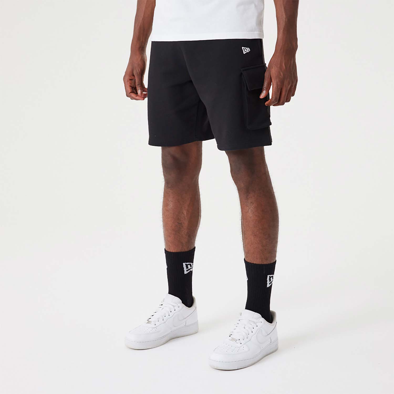 New Era Black Essentials Cargo Shorts