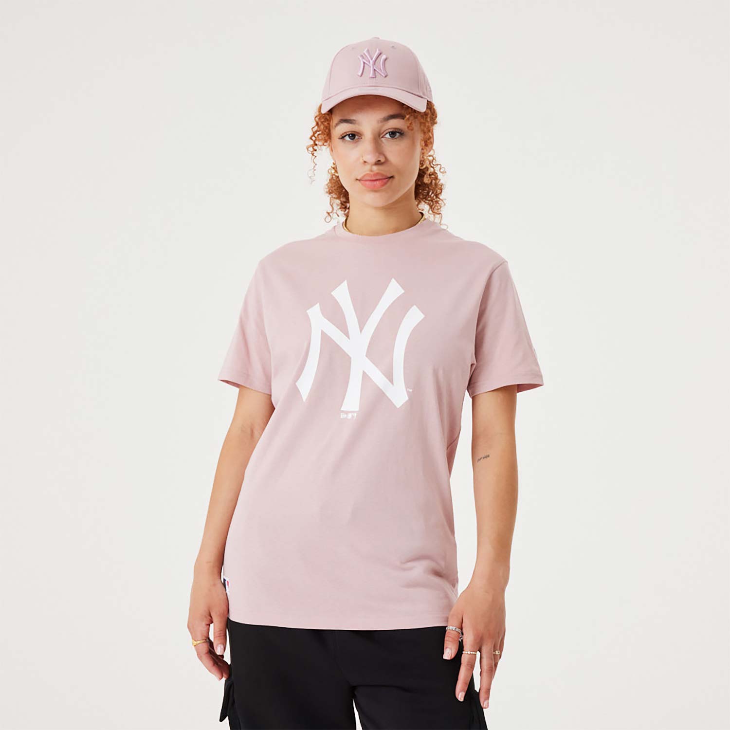 New York Yankees MLB League Essential Pastel Pink Tee