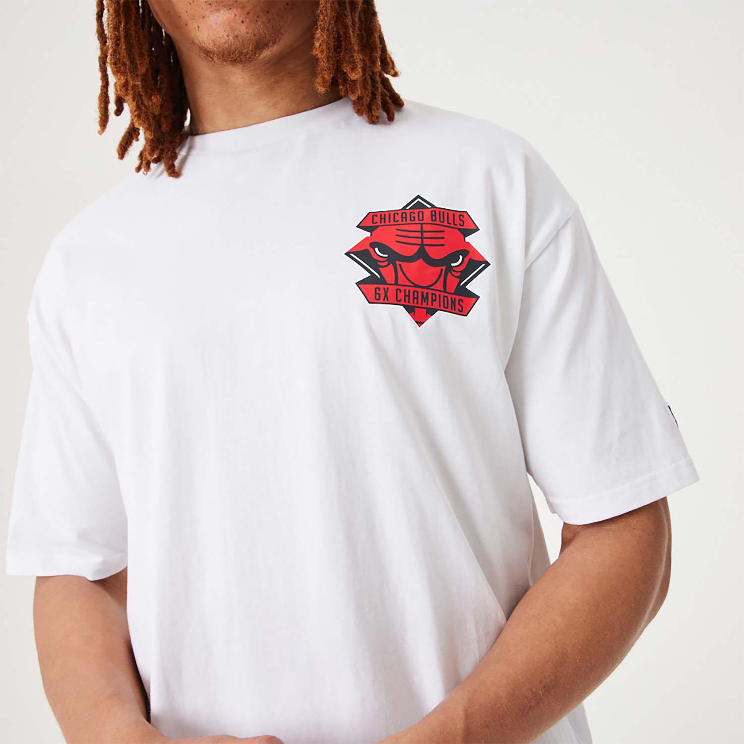 T-shirt Oversize Chicago Bulls NBA Championship Blanc