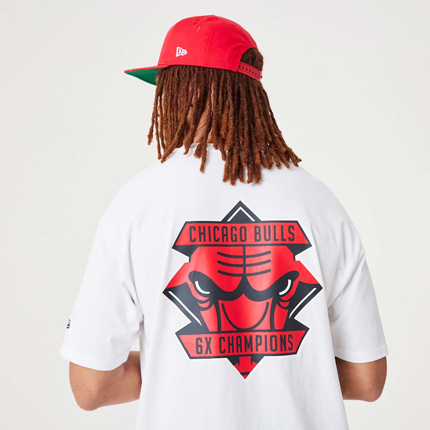 T-shirt Oversize Chicago Bulls NBA Championship Blanc