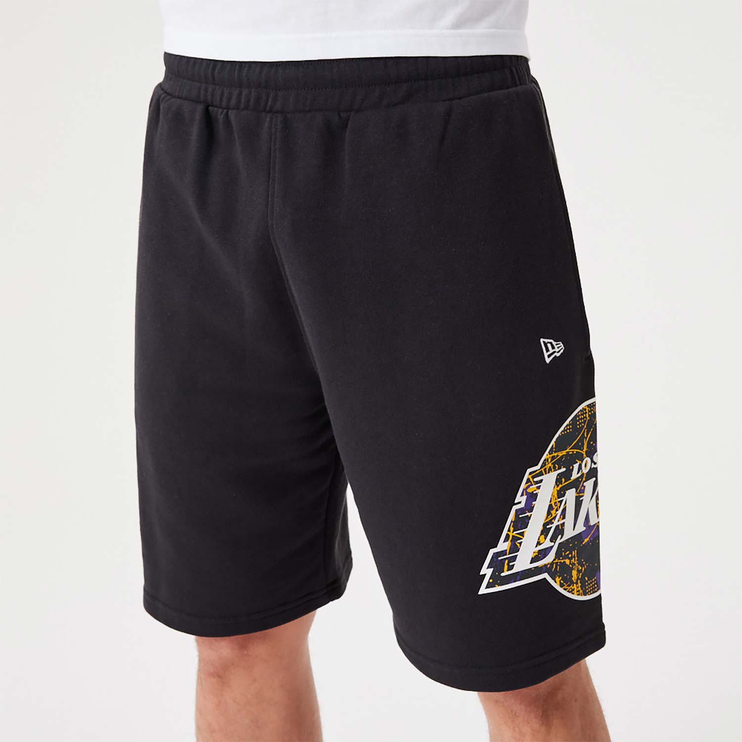 LA Lakers NBA Team Logo Black Shorts
