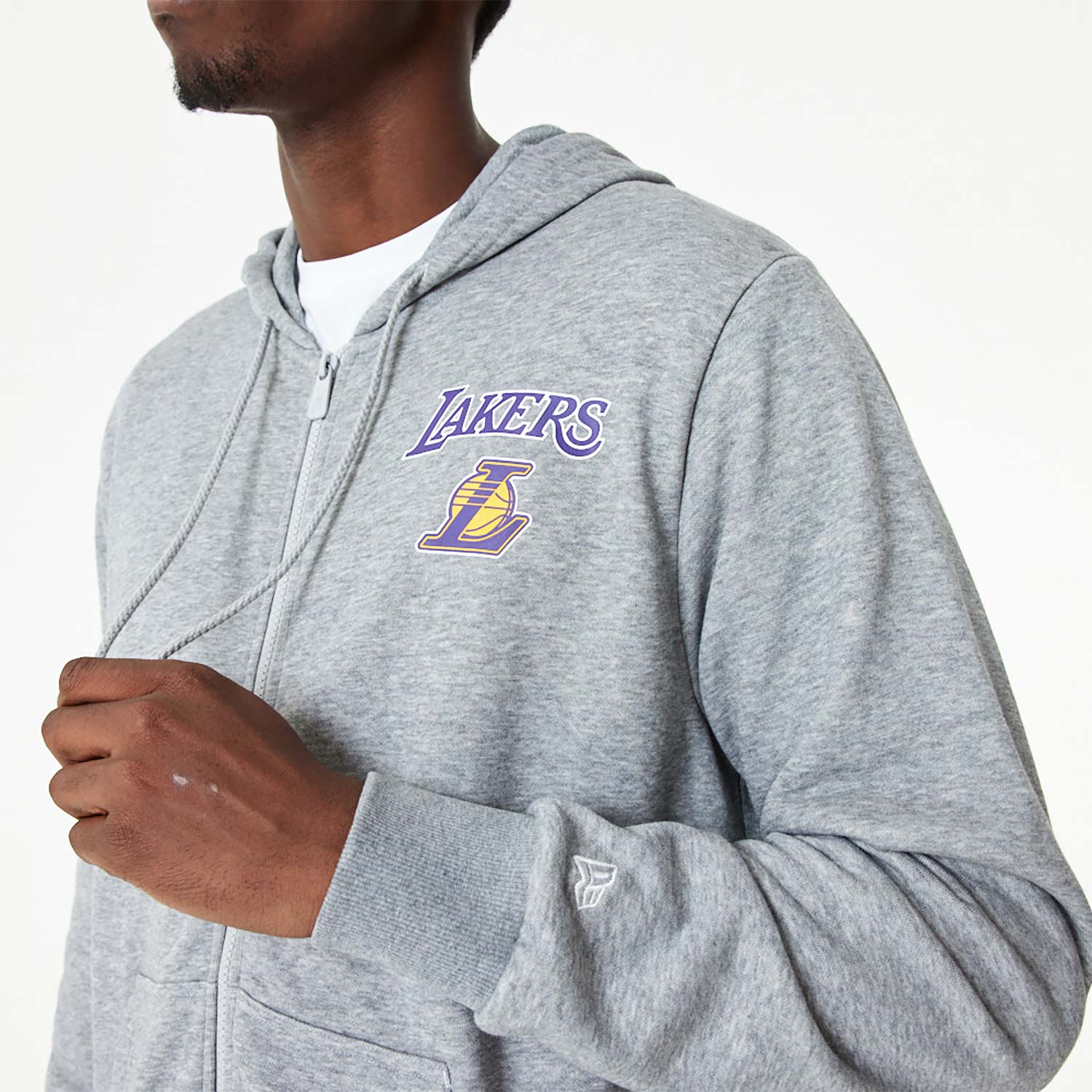 LA Lakers NBA Essentials Medium Grey Full Zip Hoodie