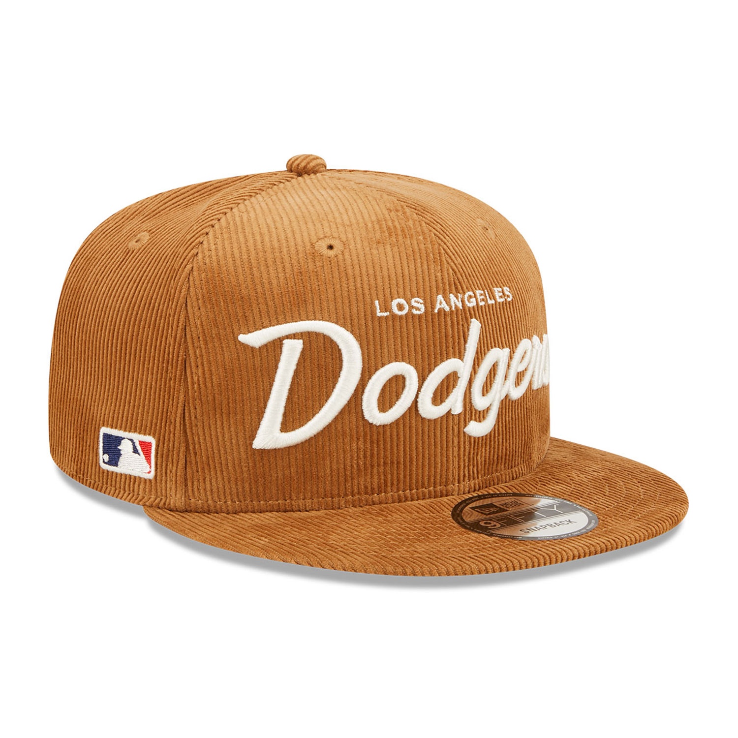 LA Dodgers Cord Script Brown 9FIFTY Snapback Cap