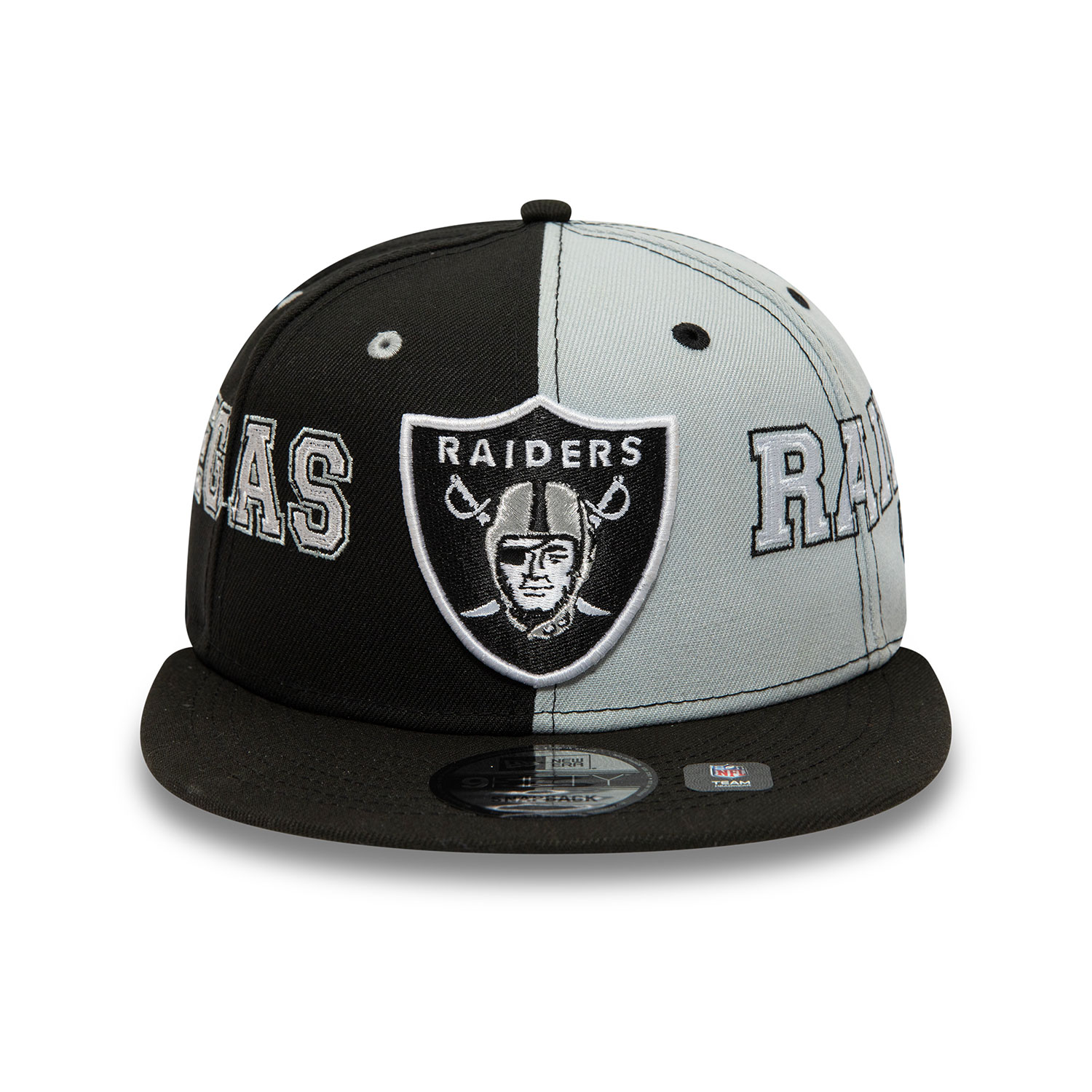 Las Vegas Raiders Teamsplit Black 9FIFTY Snapback Cap
