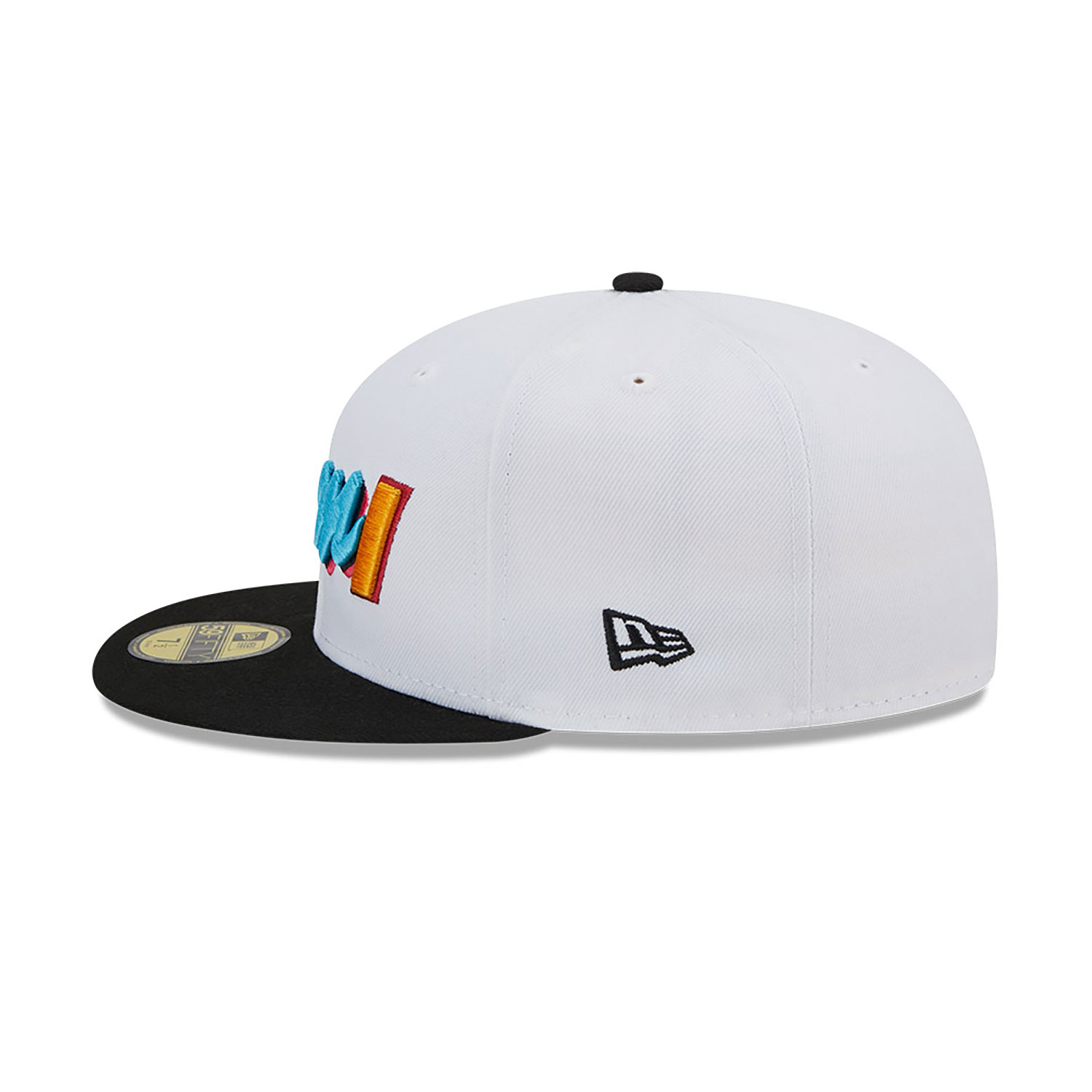 Weiße Miami Heat Authentics City Edition 59FIFTY Fitted Cap