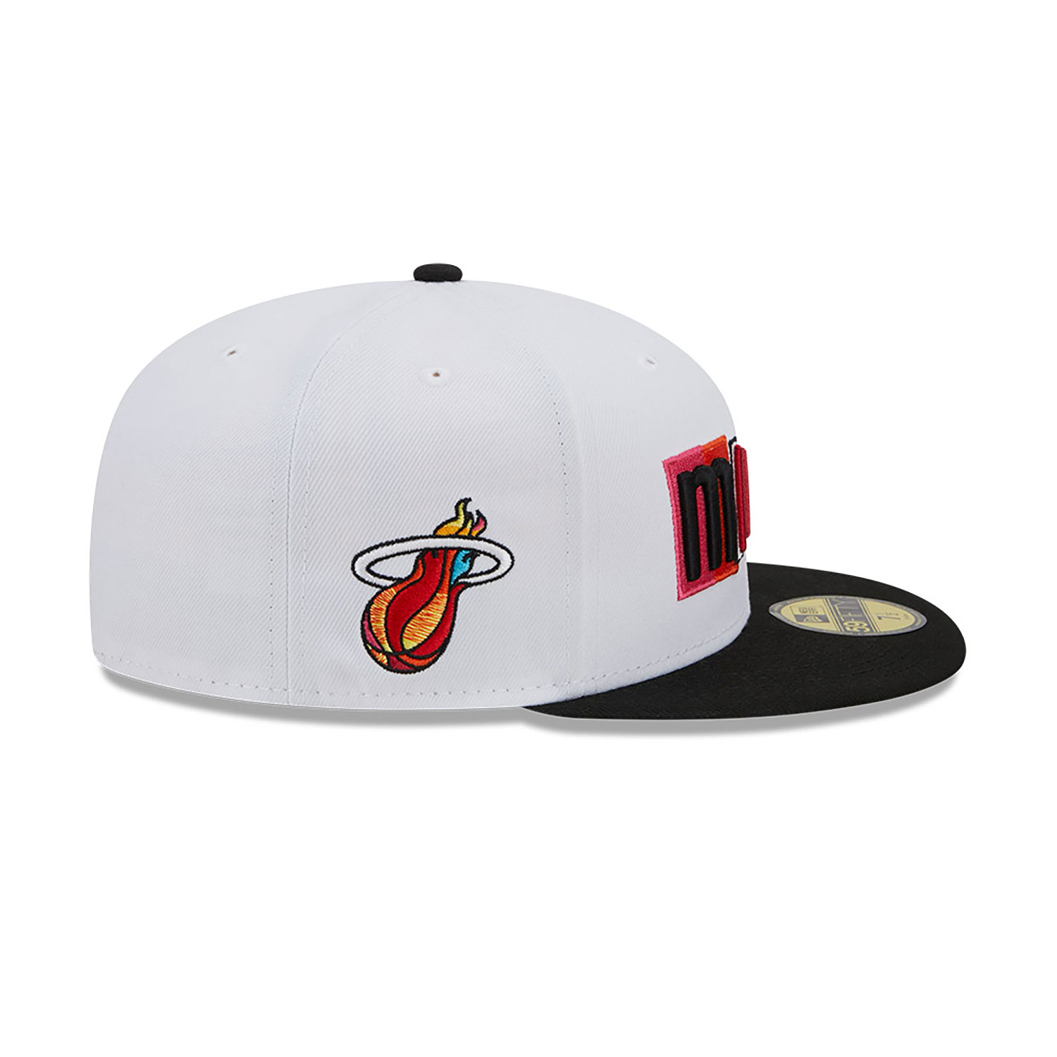 Weiße Miami Heat Authentics City Edition 59FIFTY Fitted Cap