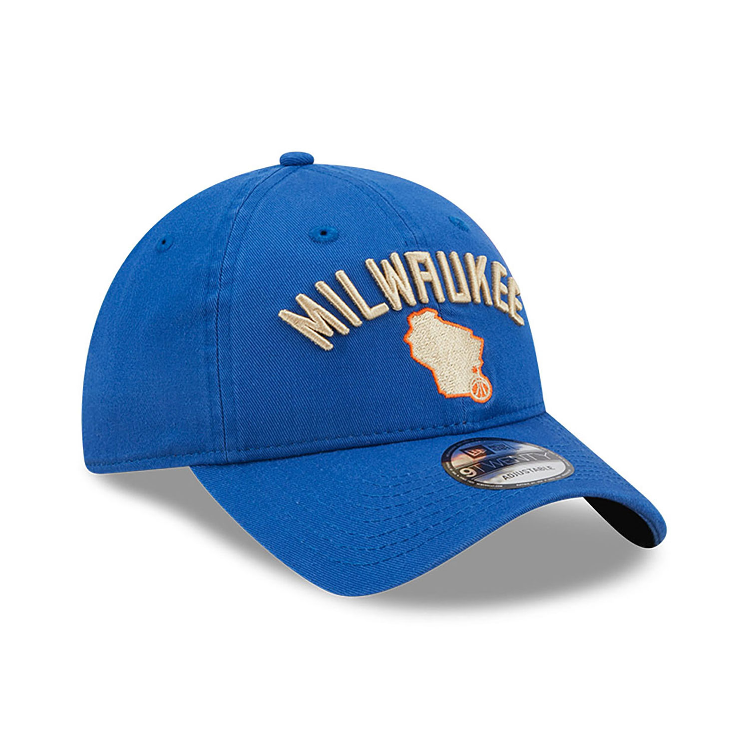Cappellino 9TWENTY Regolabile Milwaukee Bucks Authentics City Edition Blu