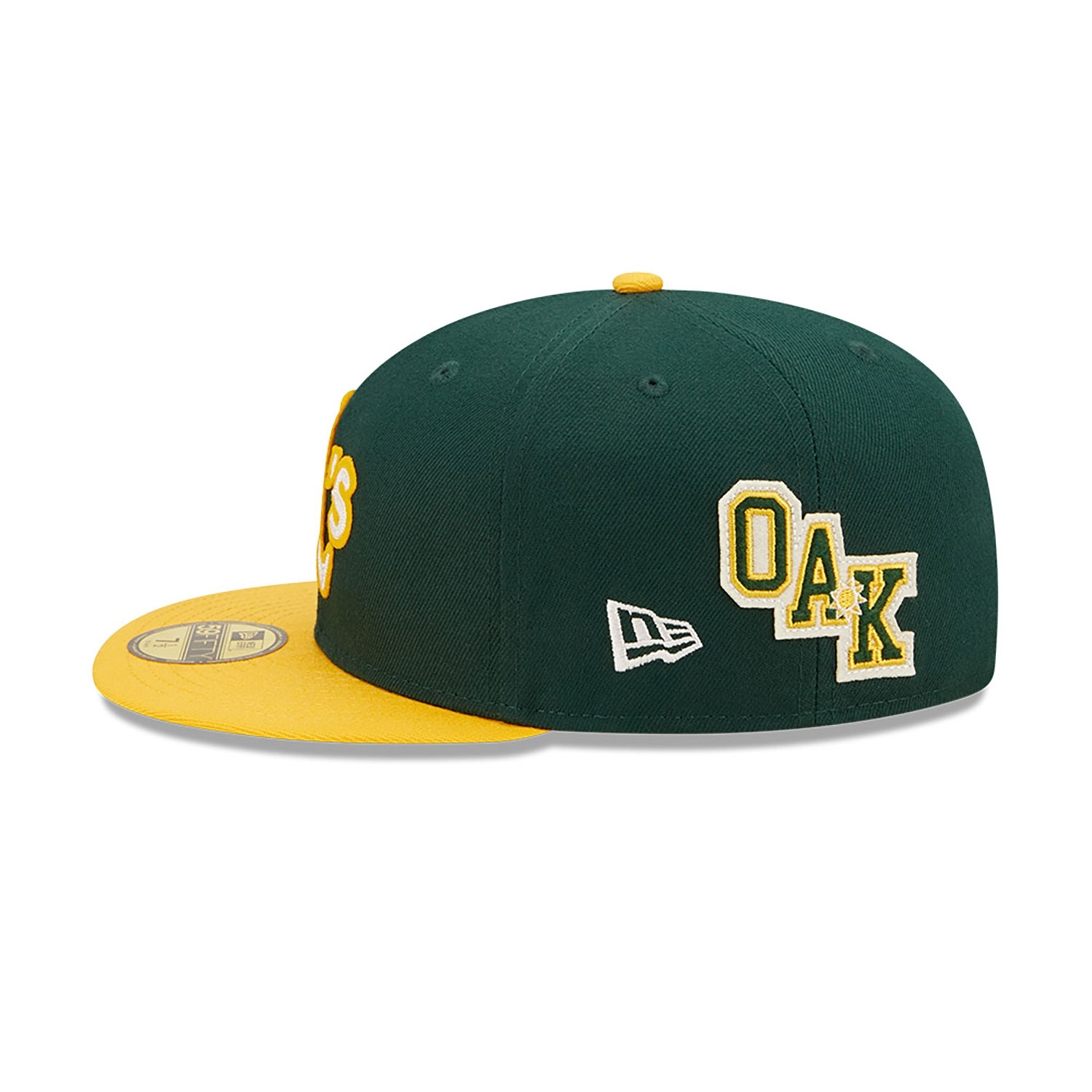 Oakland Athletics NE Letterman Dark Green 59FIFTY Fitted Cap
