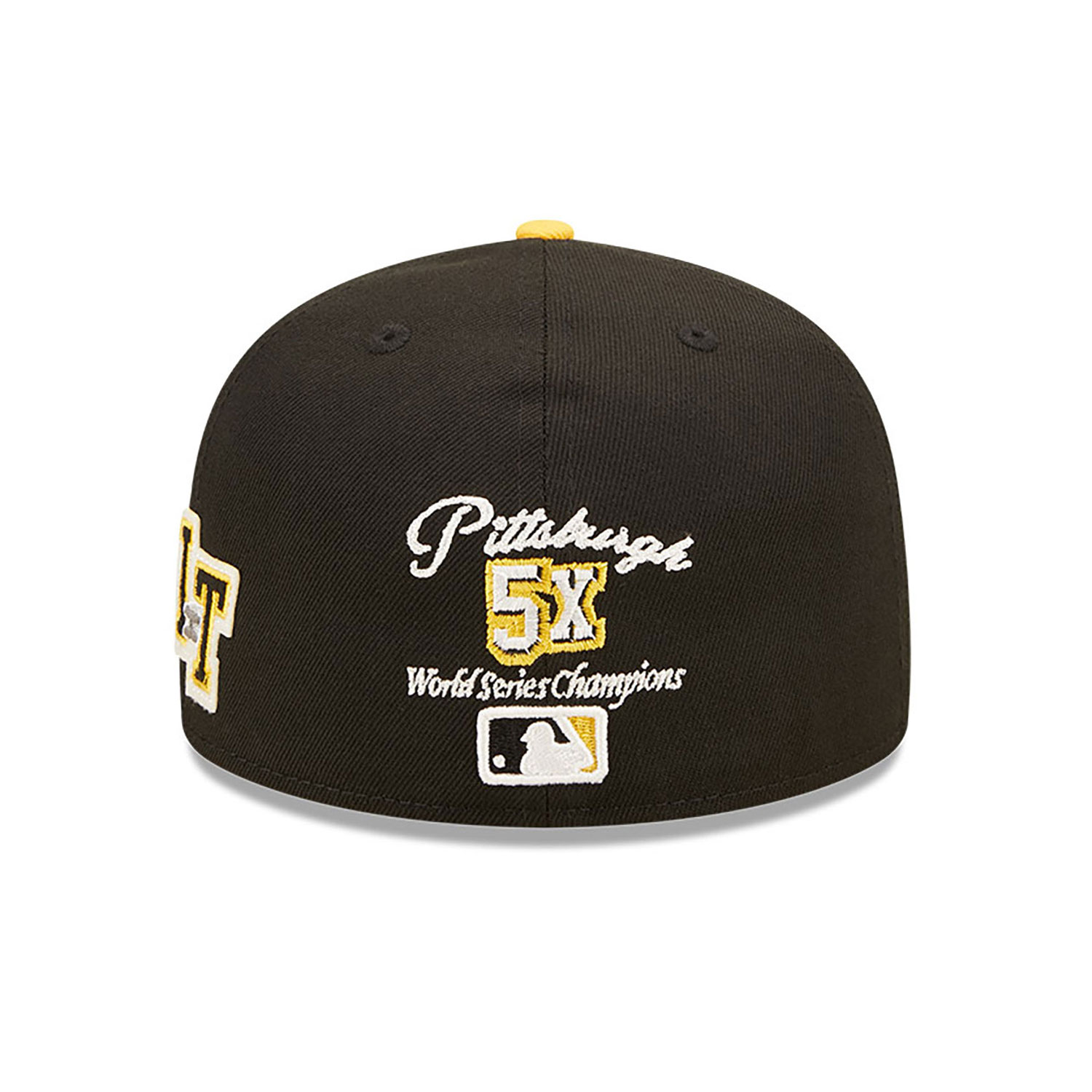 Pittsburgh Pirates NE Letterman Black 59FIFTY Fitted Cap