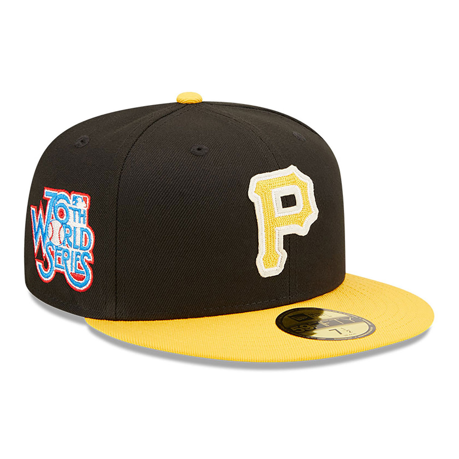 Pittsburgh Pirates NE Letterman Black 59FIFTY Fitted Cap