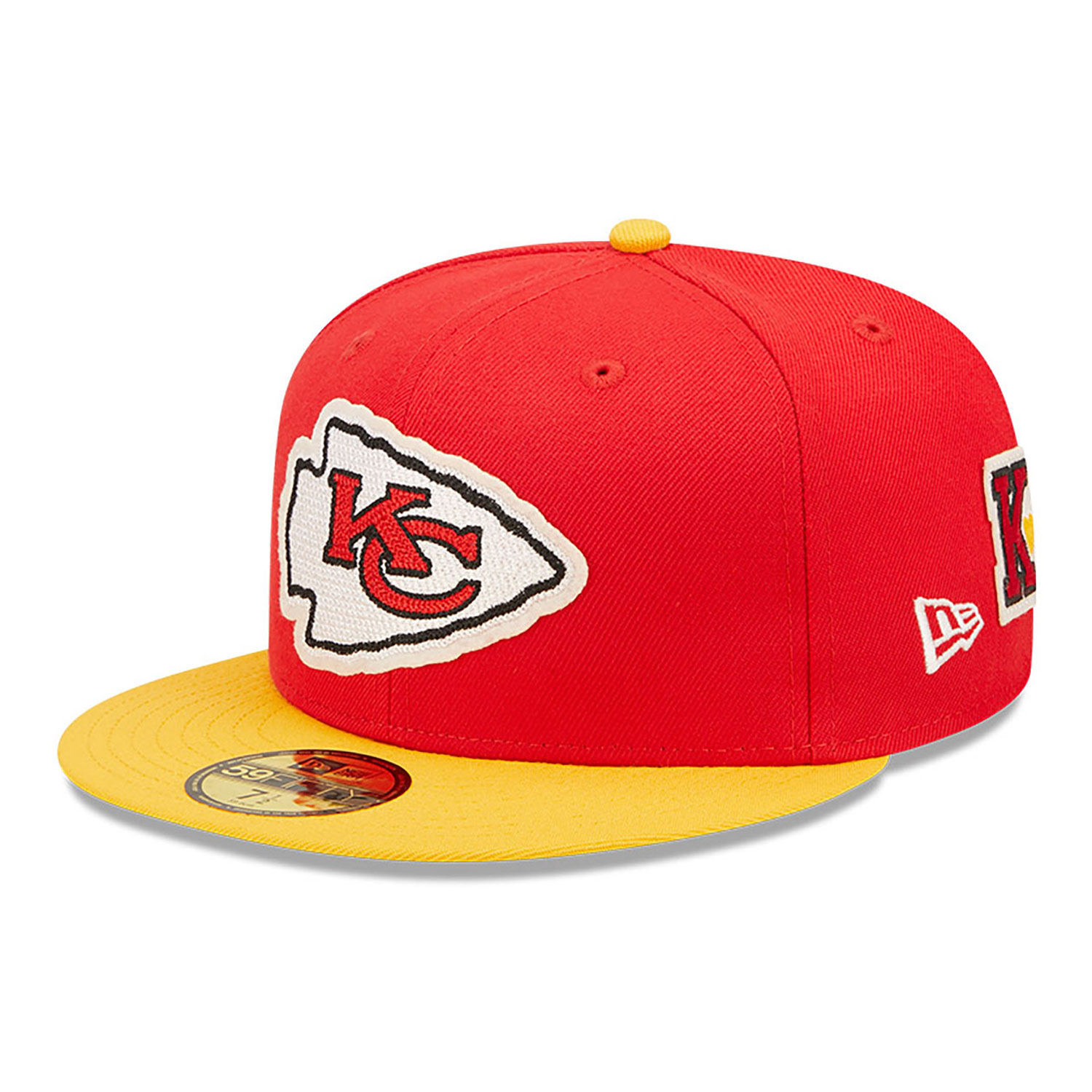 Kansas City Chiefs NE Letterman Red 59FIFTY Fitted Cap