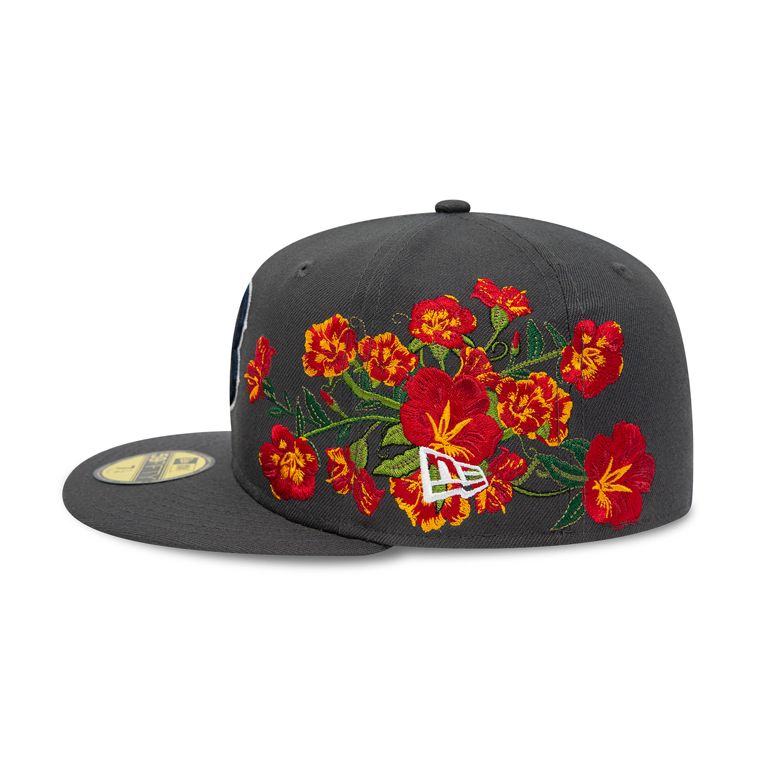 Dunkelgraue Boston Red Sox MLB Floral 59FIFTY Fitted Cap