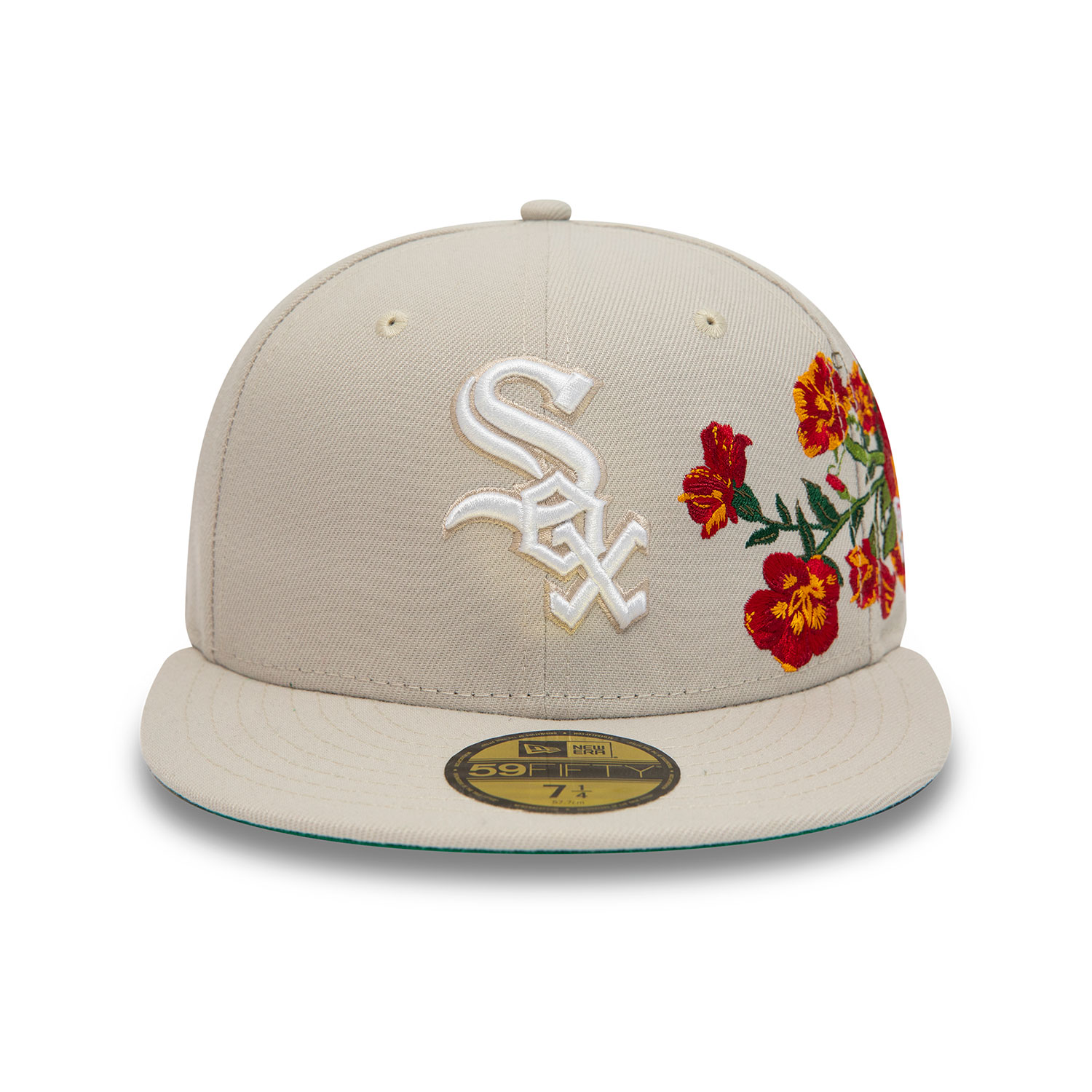 Chicago White Sox MLB Floral Light Beige 59FIFTY Fitted Cap