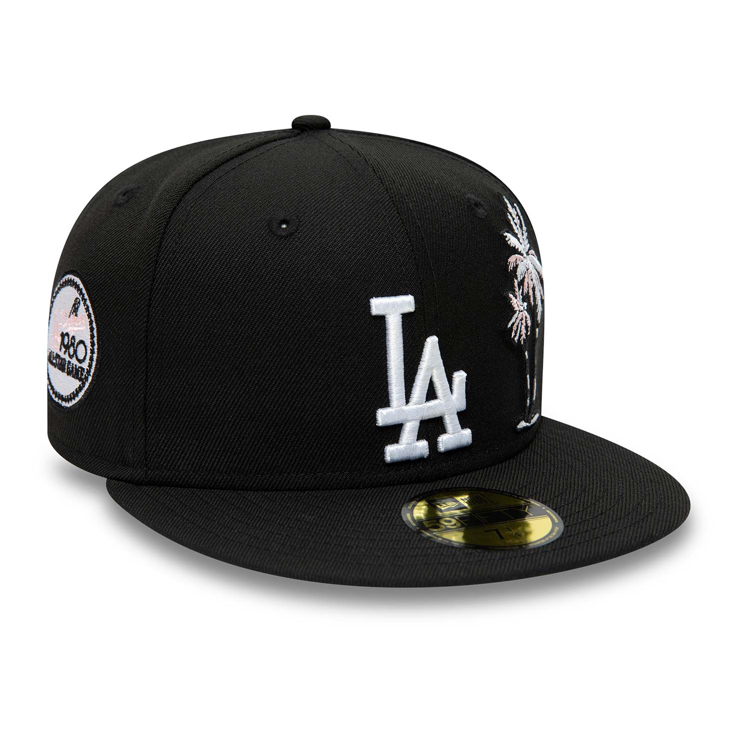 Official New Era Palm Tree LA Dodgers Black 59FIFTY Fitted Cap B9676 ...