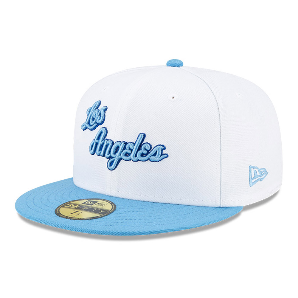 Casquette 59FIFTY Hardwood Classic Nights des LA Lakers blanche