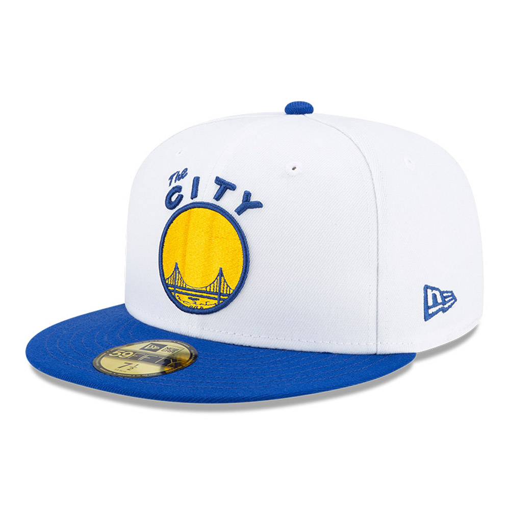 Casquette 59FIFTY Hardwood Classic Nights desGolden State Warriors blanche