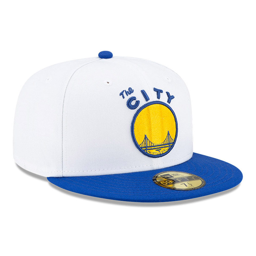 Casquette 59FIFTY Hardwood Classic Nights desGolden State Warriors blanche