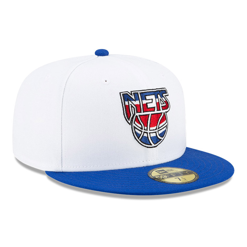 Casquette 59FIFTY Hardwood Classic Nights des Brooklyn Nets blanche