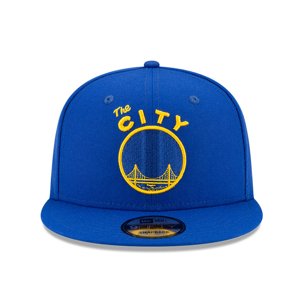 Casquette 9FIFTY Hardwood Classic Nights des Golden State Warriors bleue
