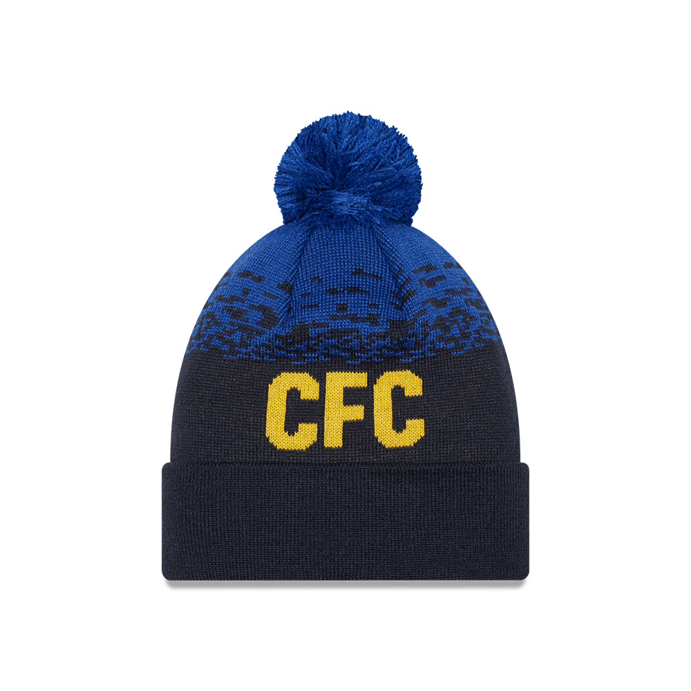 Chelsea FC Marble Wordmark Navy Cuff Knit Beanie Hat