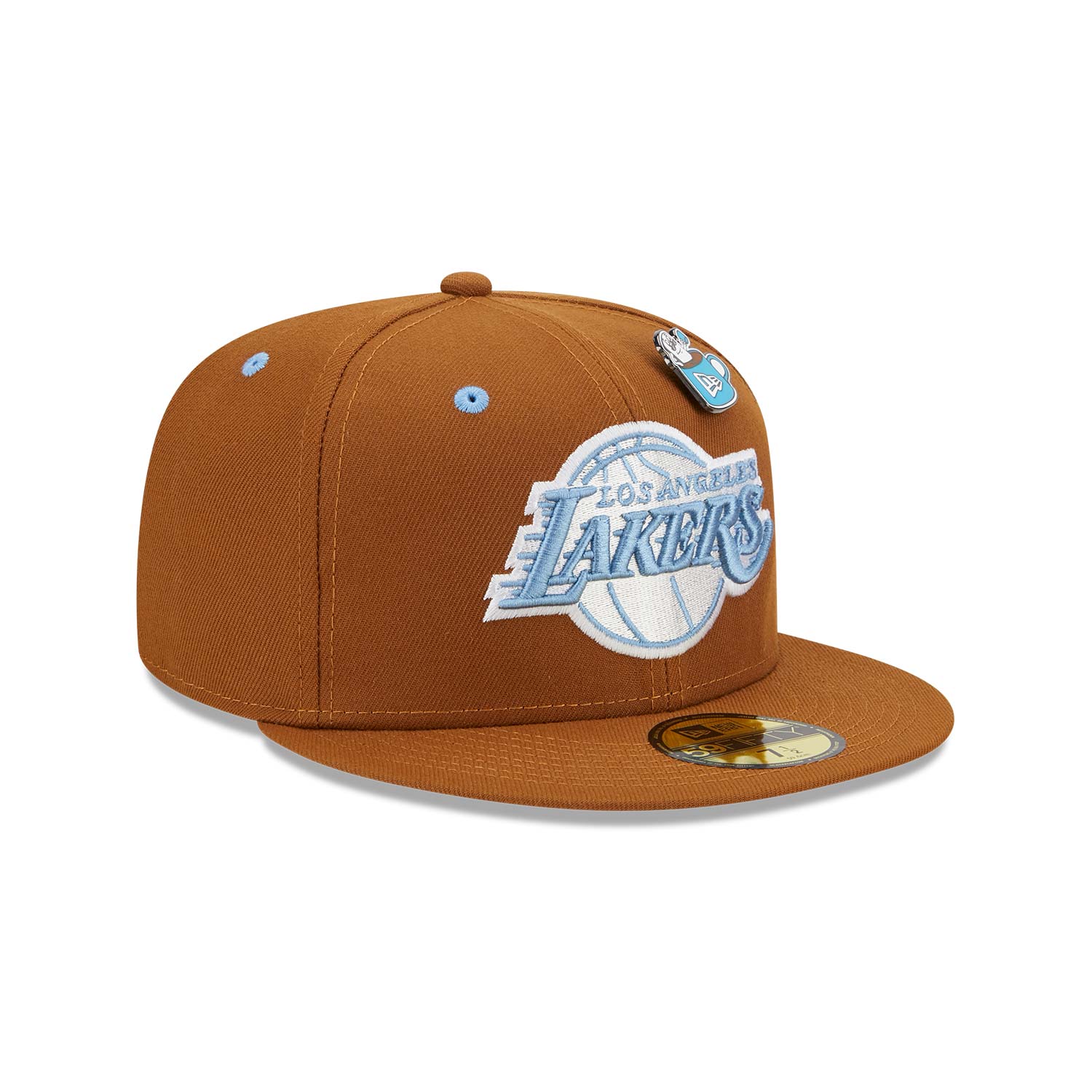 Gorra oficial New Era LA Lakers Hot Cocoa Marrón 59FIFTY Fitted