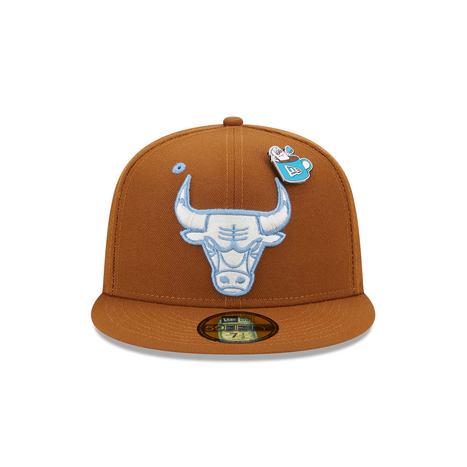 Gorra oficial New Era Chicago Bulls Hot Cocoa Marrón 59FIFTY Fitted