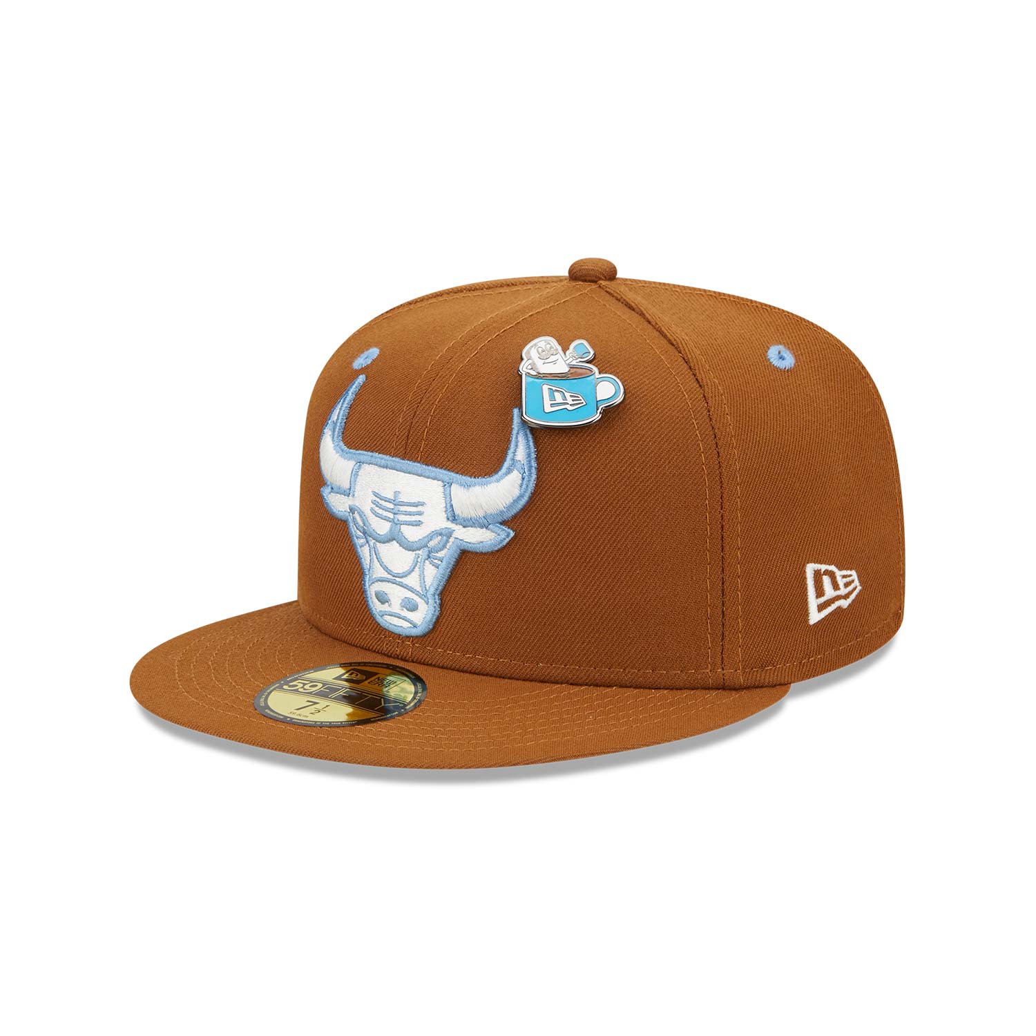 Gorra oficial New Era Chicago Bulls Hot Cocoa Marrón 59FIFTY Fitted