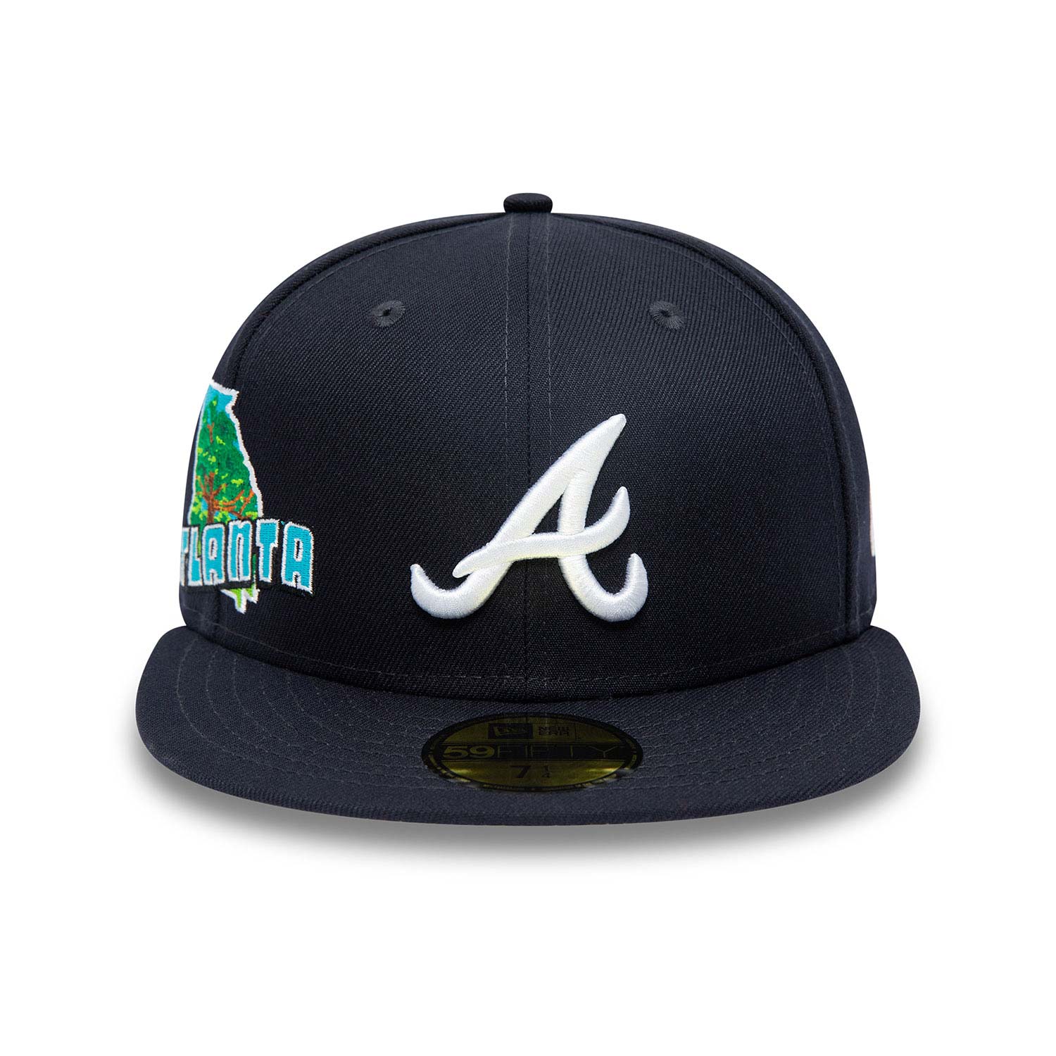 Atlanta Braves Navy Stateview 59FIFTY Fitted Cap