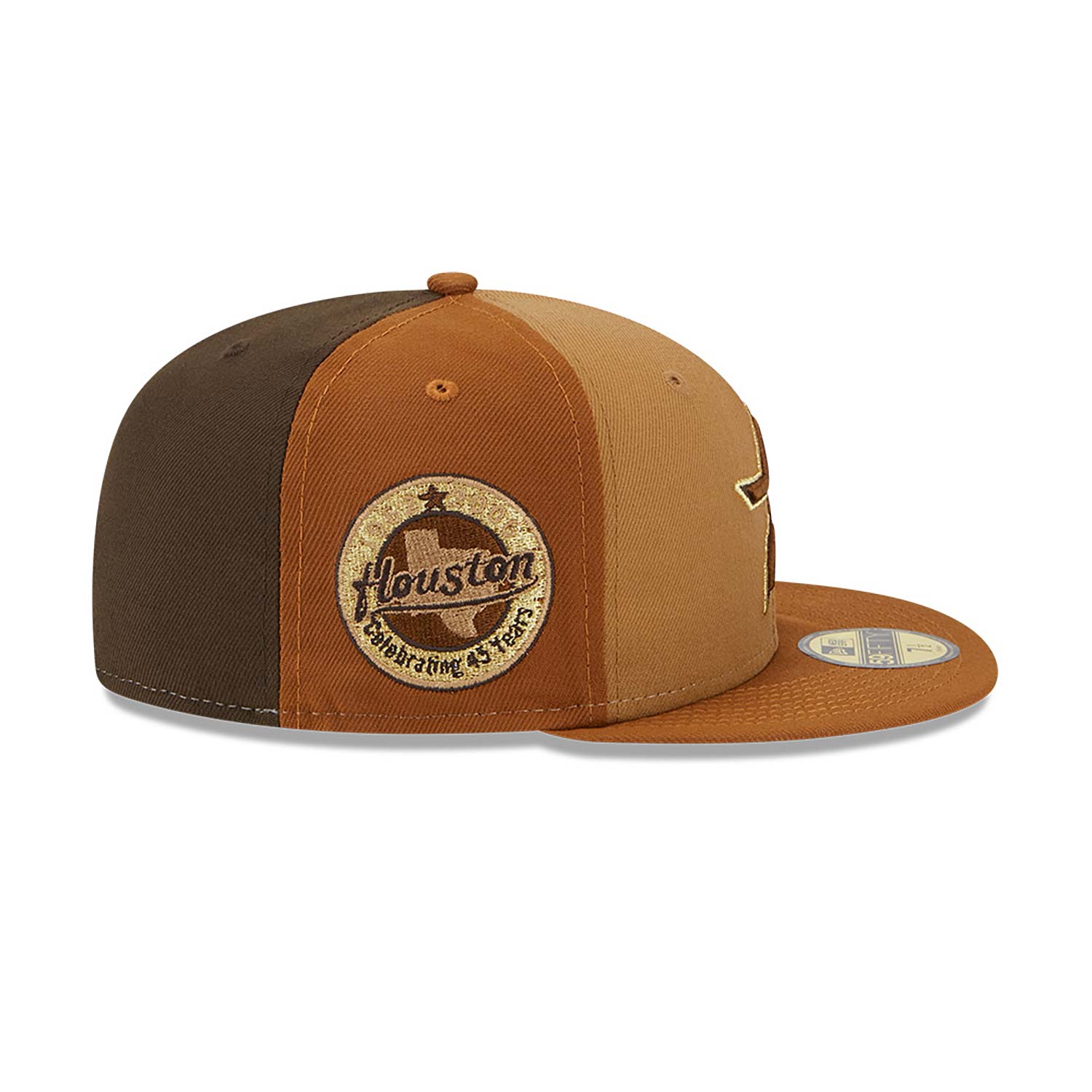 Houston Astros Tri Tone Brown 59FIFTY Fitted Cap
