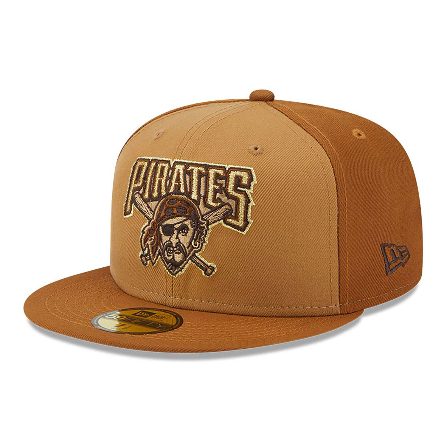 Pittsburgh Pirates Tri Tone Brown 59FIFTY Fitted Cap