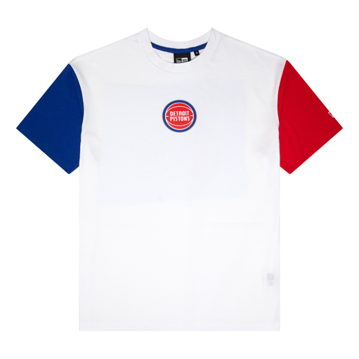 Camiseta New Era Detroit Pistons NBA Paris Games Oversized Blanco 