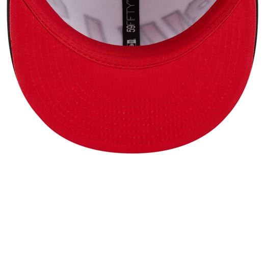 Schwarze Chicago Bulls NBA Back Half 59FIFTY Fitted Cap