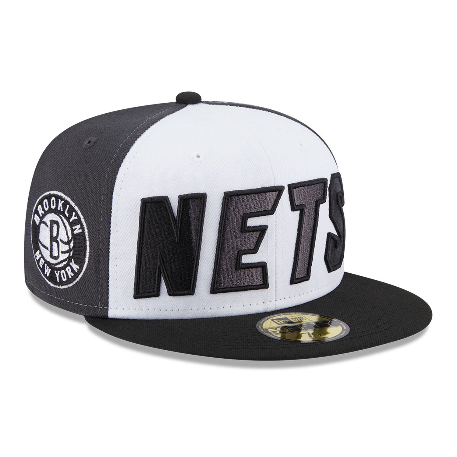 Brooklyn Nets NBA Back Half Black 59FIFTY Fitted Cap