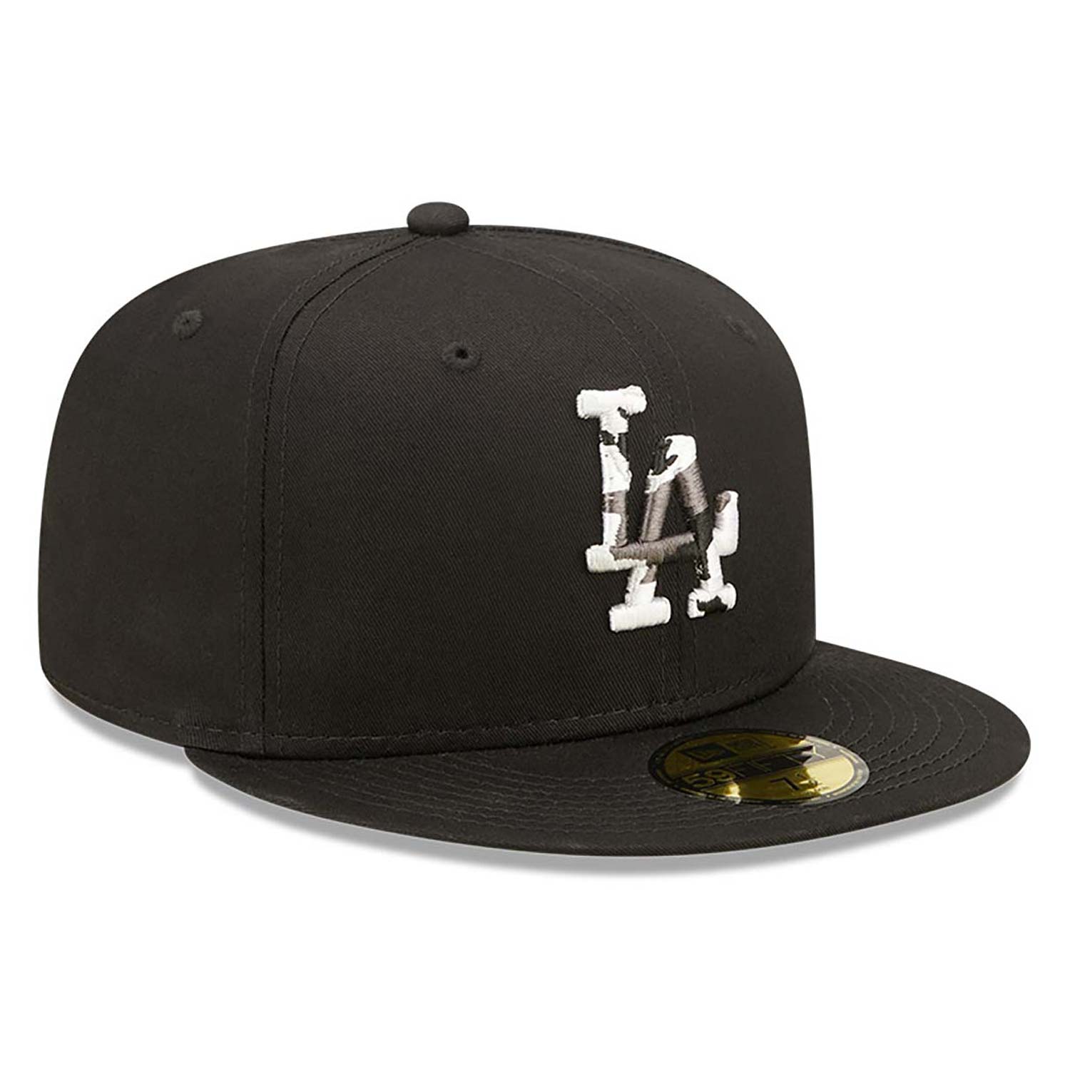 LA Dodgers Monocamo Infill Black 59FIFTY Fitted Cap
