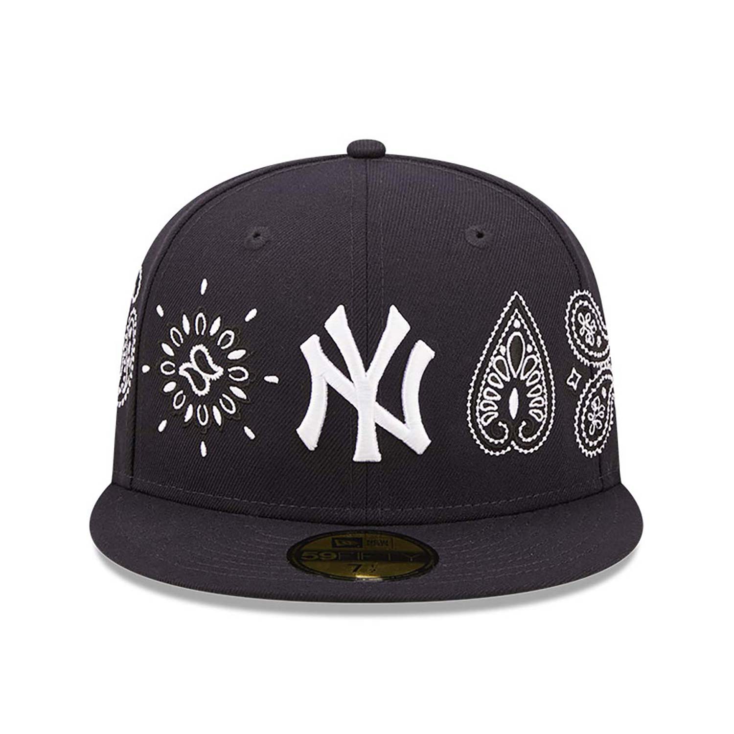 New York Yankees MLB All Over Print Paisley Black 59FIFTY Fitted Cap