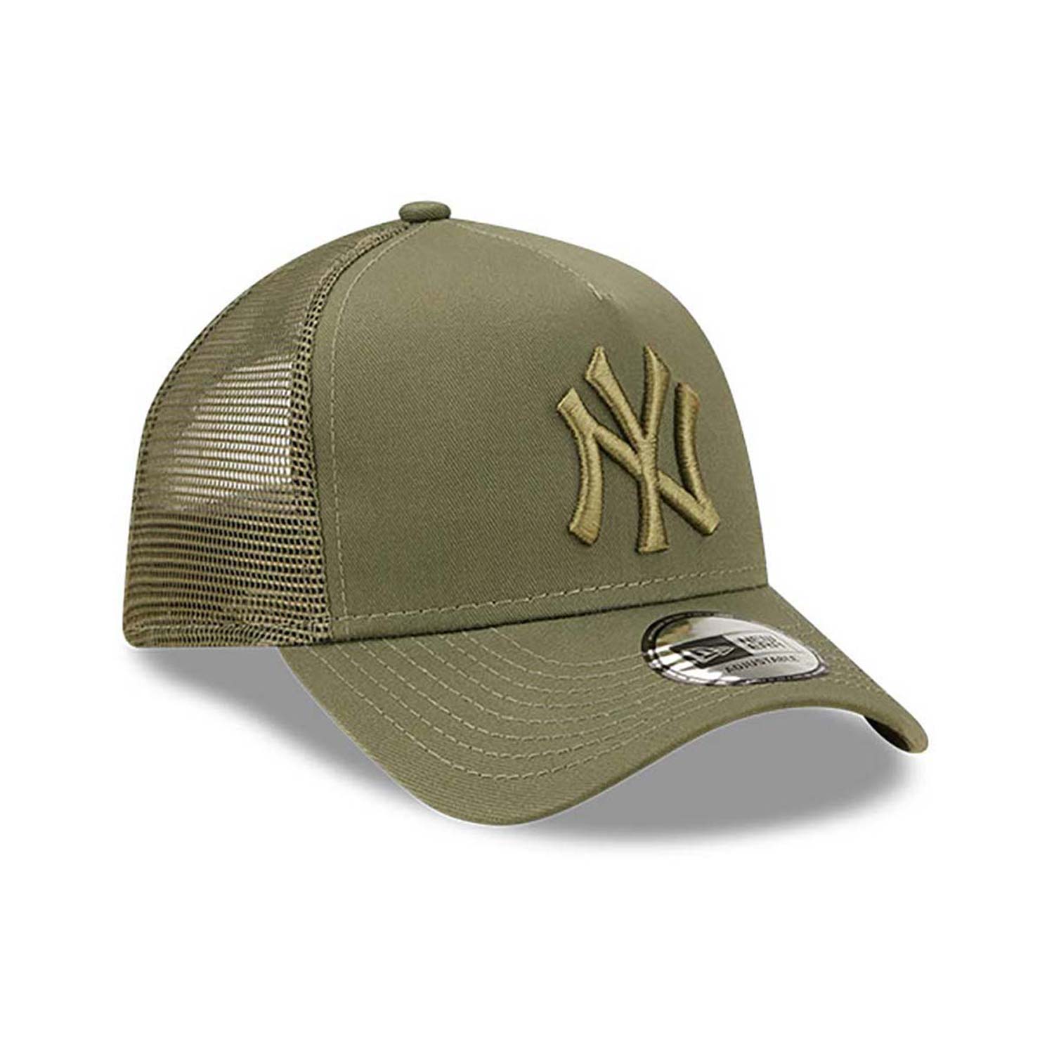 New York Yankees Youth Tonal Mesh Green A-Frame Trucker Cap