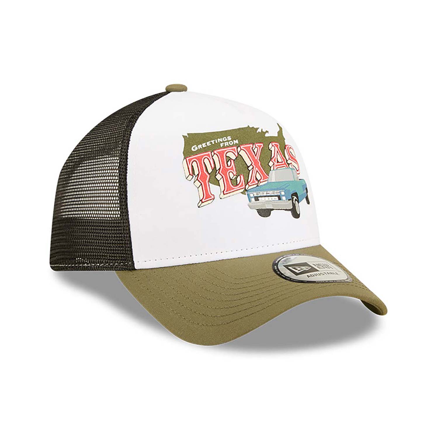 New Era US State Texas Wordmark A-Frame Trucker Cap