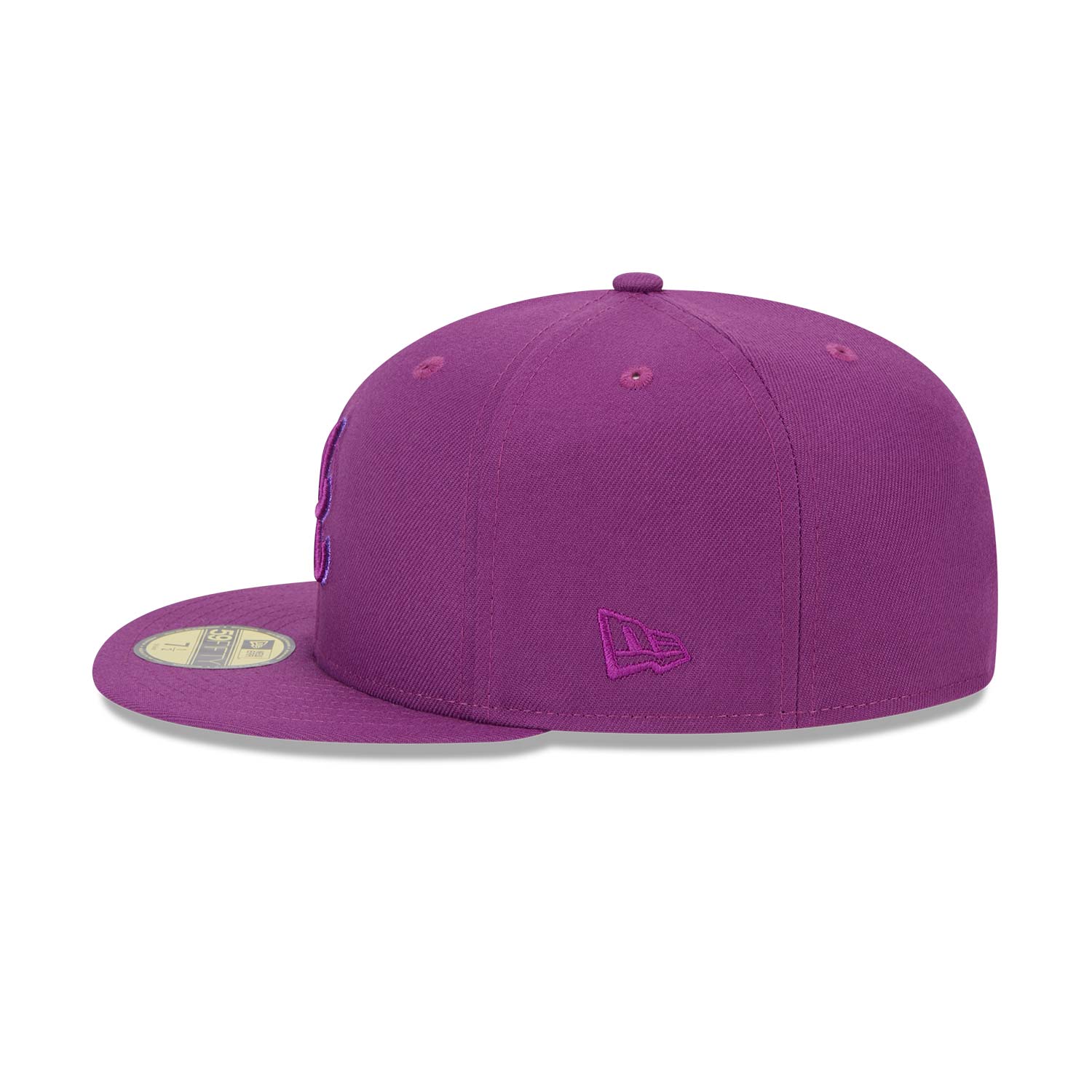 Atlanta Braves Zodiac Aquarius Purple 59FIFTY Fitted Cap
