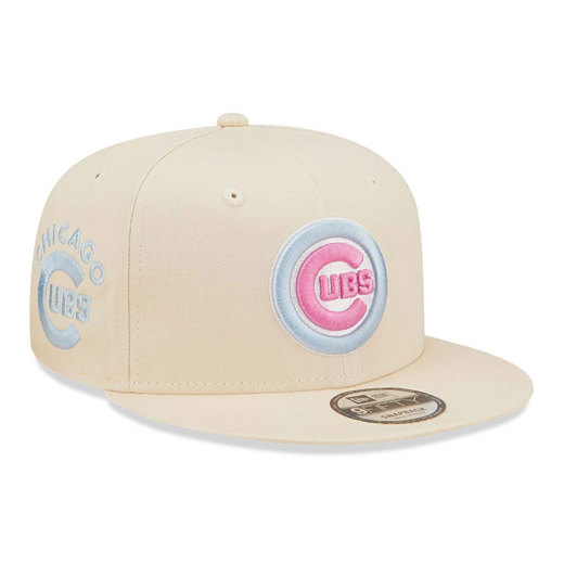 Beige Chicago Cubs Pastel Patch 9FIFTY Snapback Cap