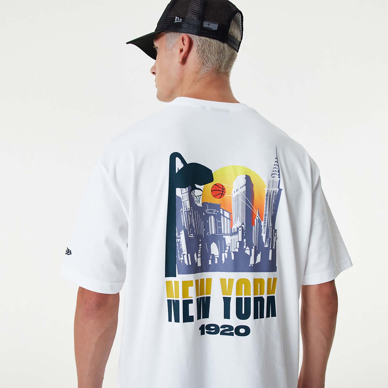 New Era New York Graphic White Oversized T-Shirt
