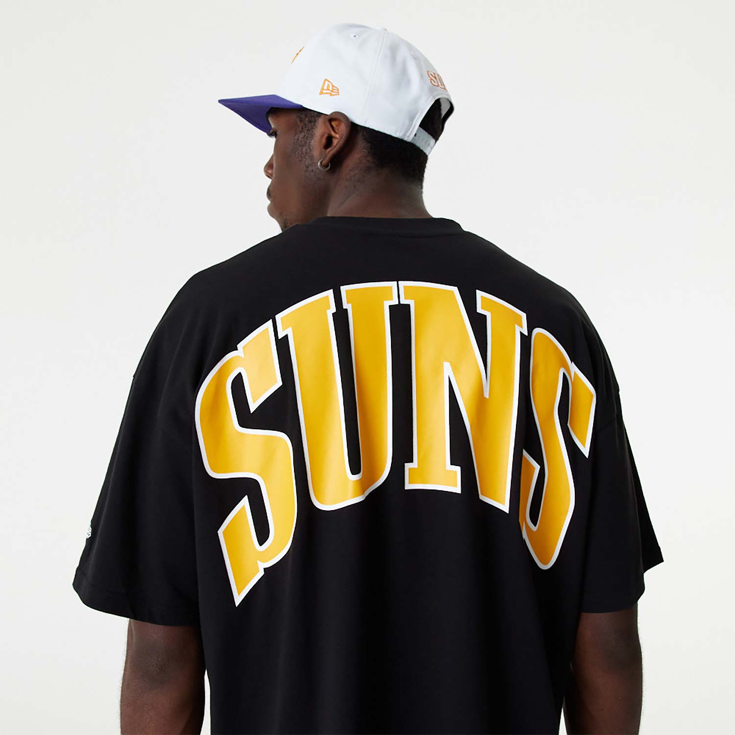 Phoenix Suns NBA Infill Logo Black Oversized T-Shirt