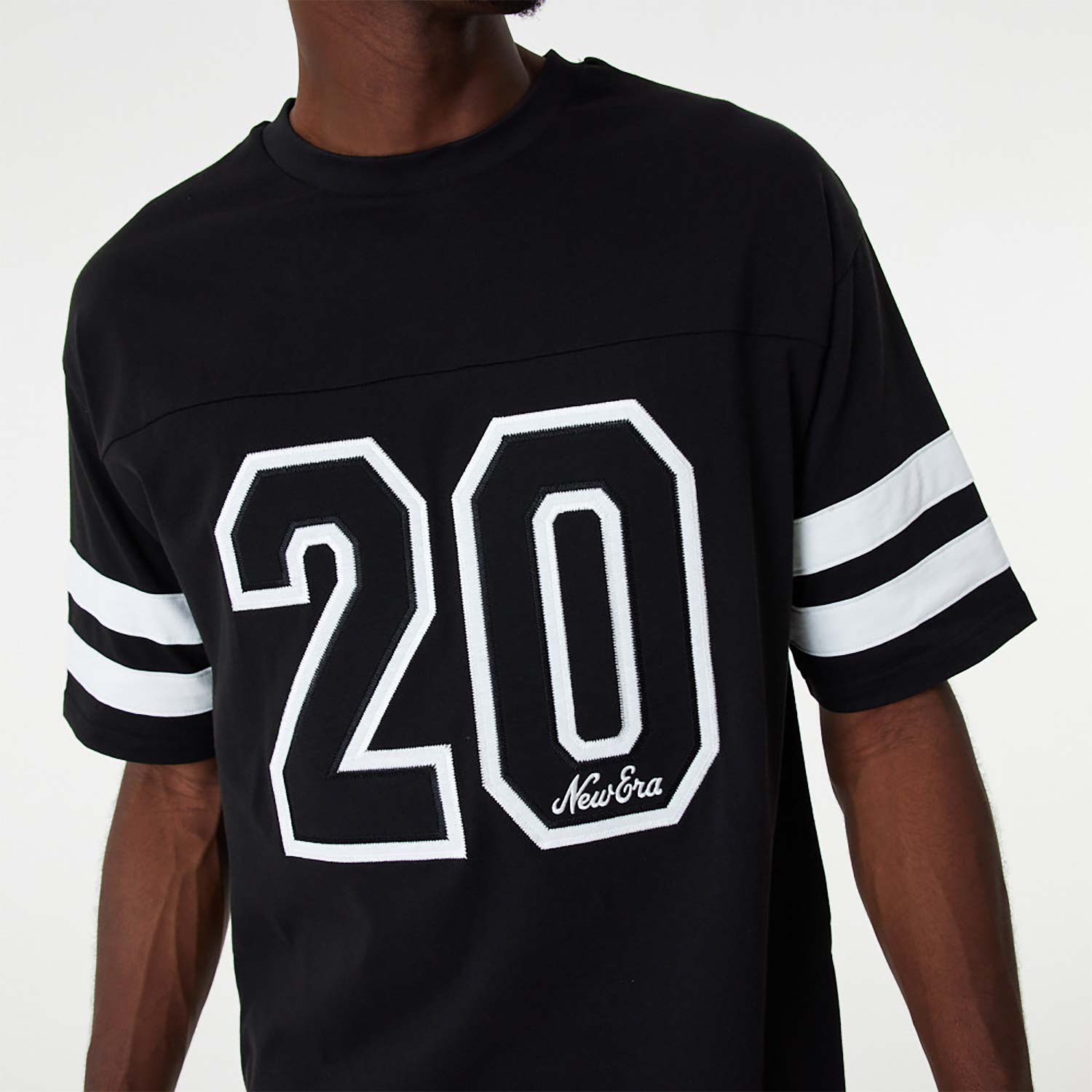 New Era Statement Black Stripe Oversized T-Shirt