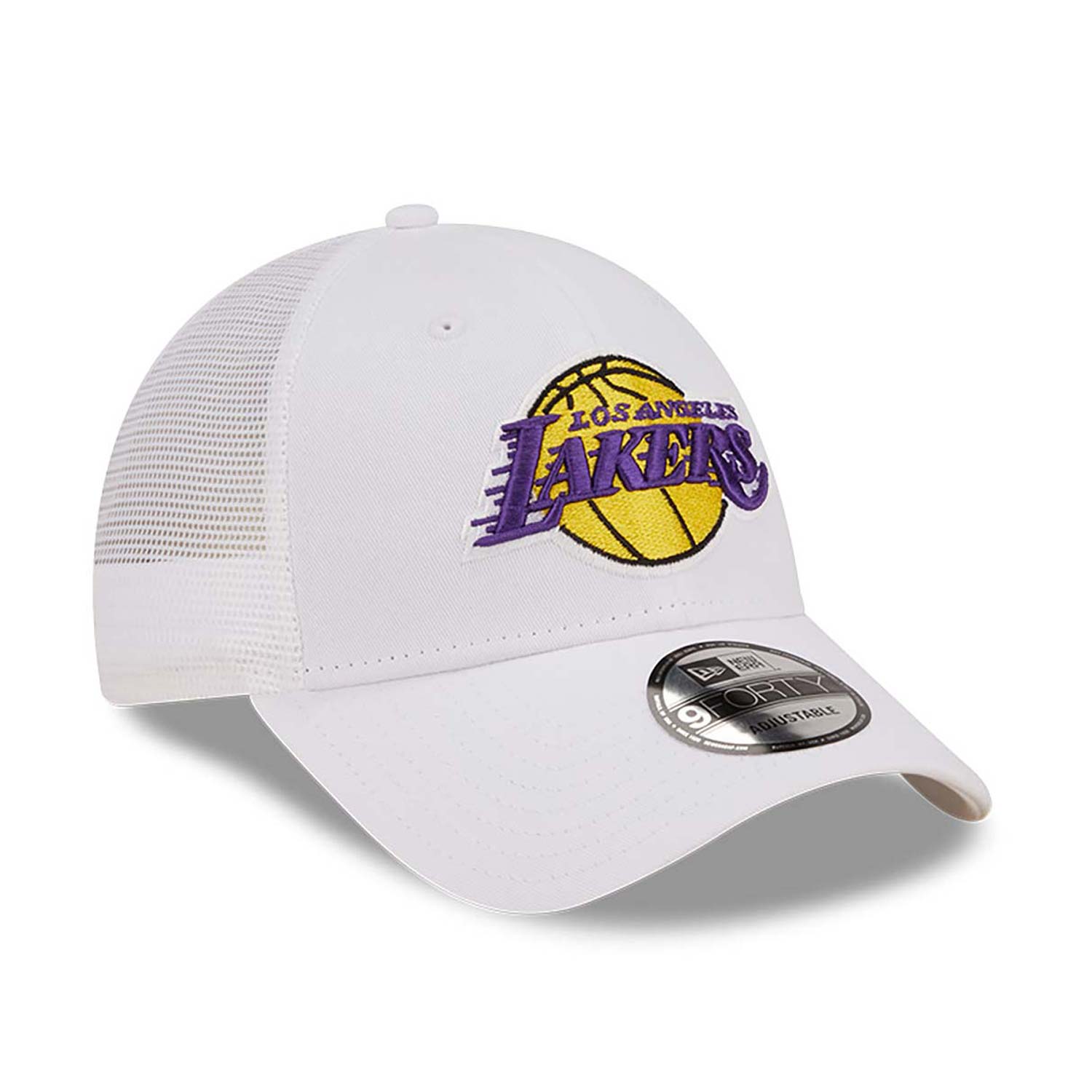 LA Lakers Home Field White 9FORTY A-Frame Trucker Cap