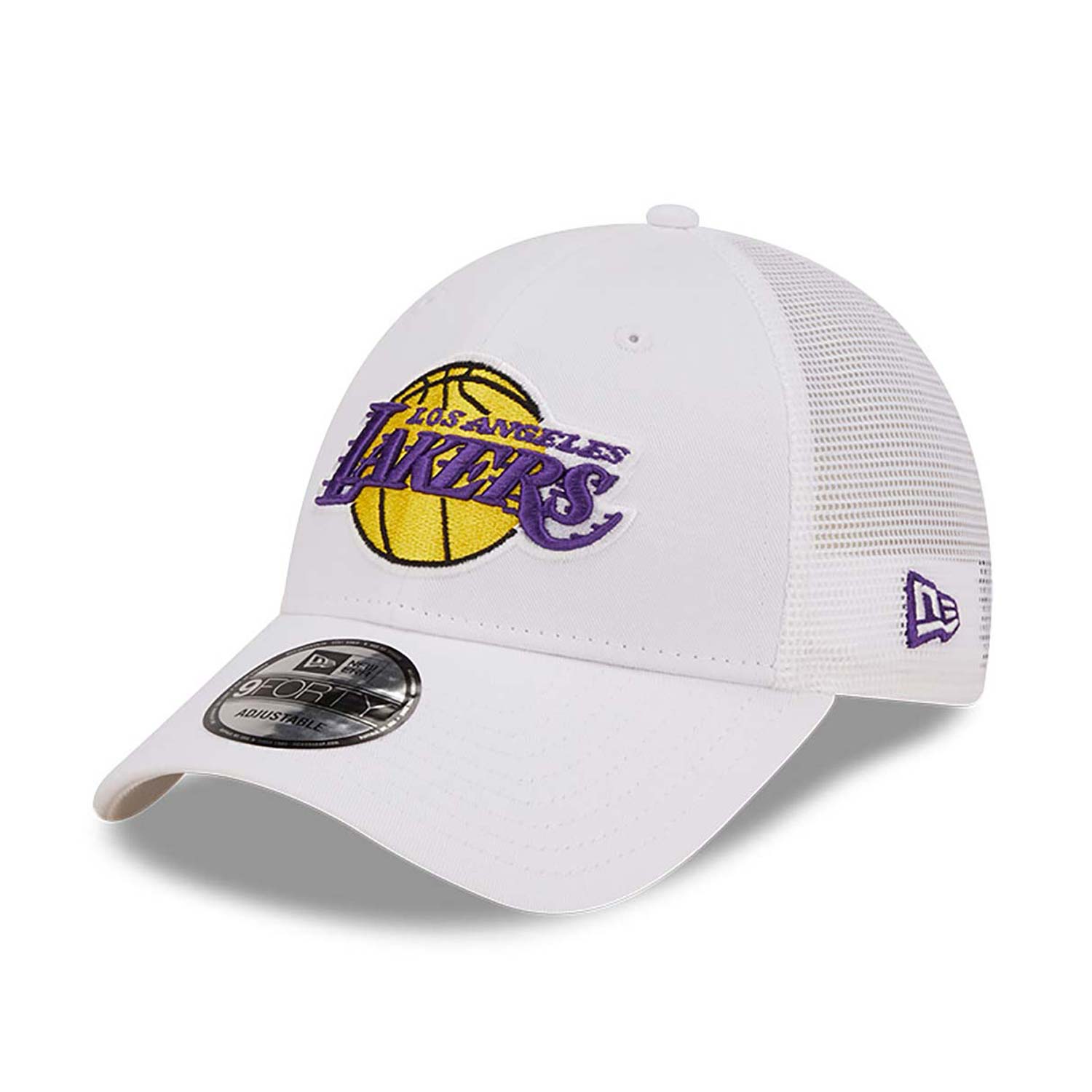LA Lakers Home Field White 9FORTY A-Frame Trucker Cap