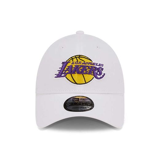 Weiße LA Lakers Home Field 9FORTY A-Frame Trucker Cap