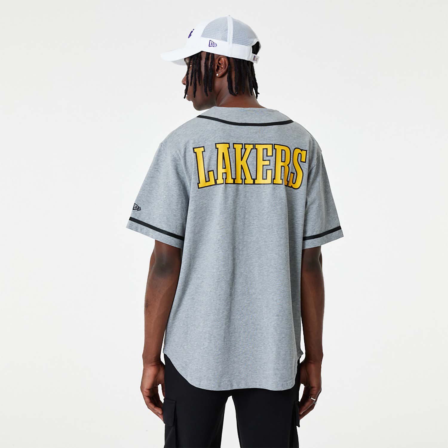 Official New Era NBA Baseball Jersey LA Lakers T-Shirt C2_229