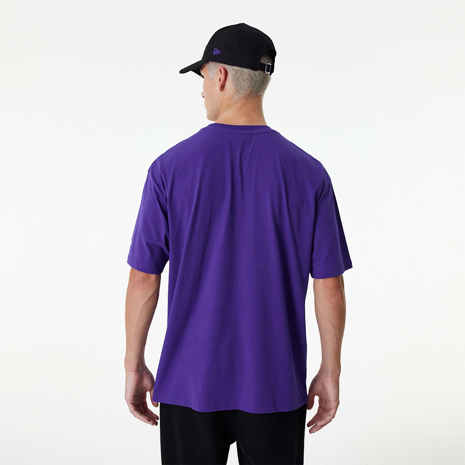 LA Lakers NBA Floral Graphic Oversized Purple T-Shirt